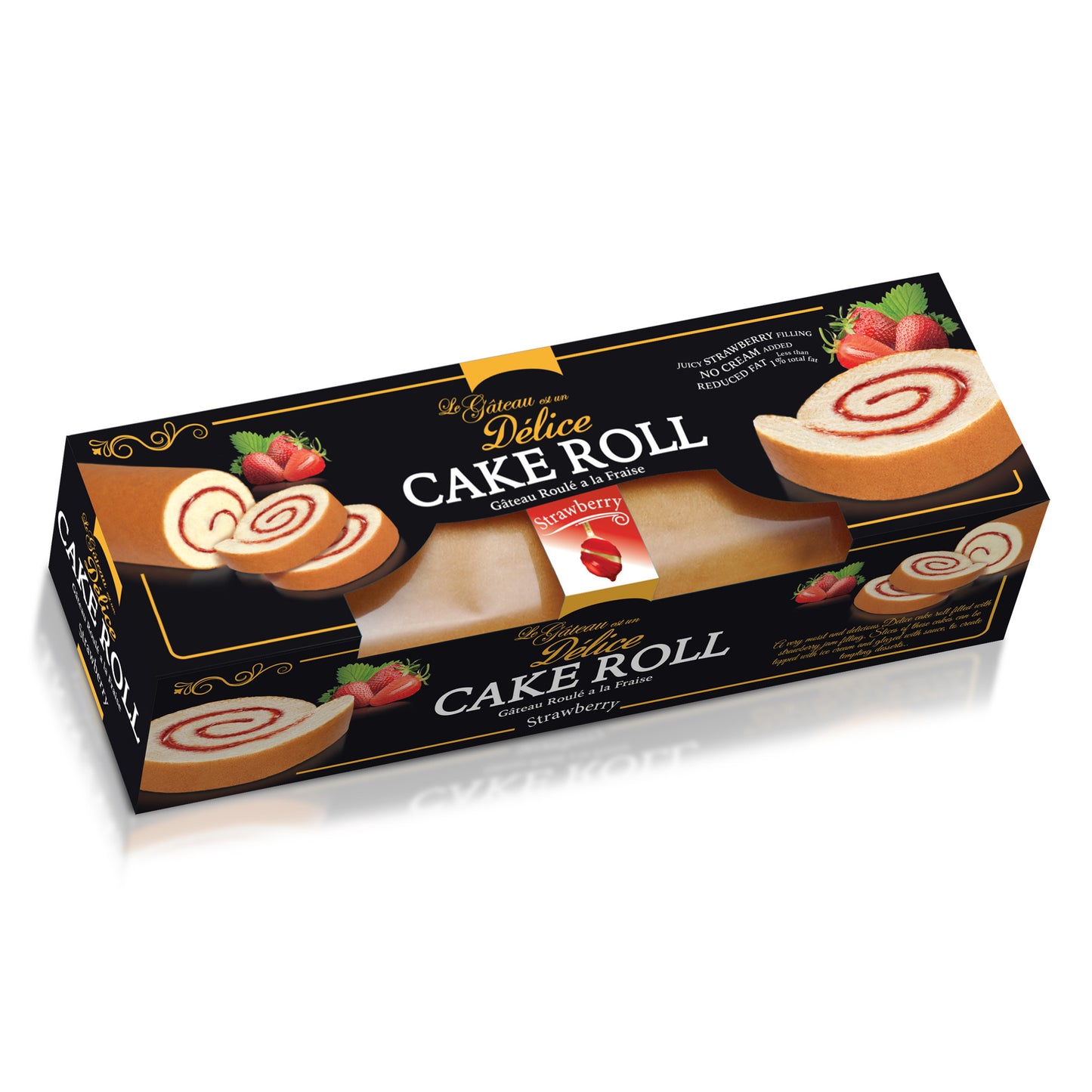 Delice Cake Roll Variety Pack - Strawberry, Caramel & Double Chocolate (3 x 320gm)