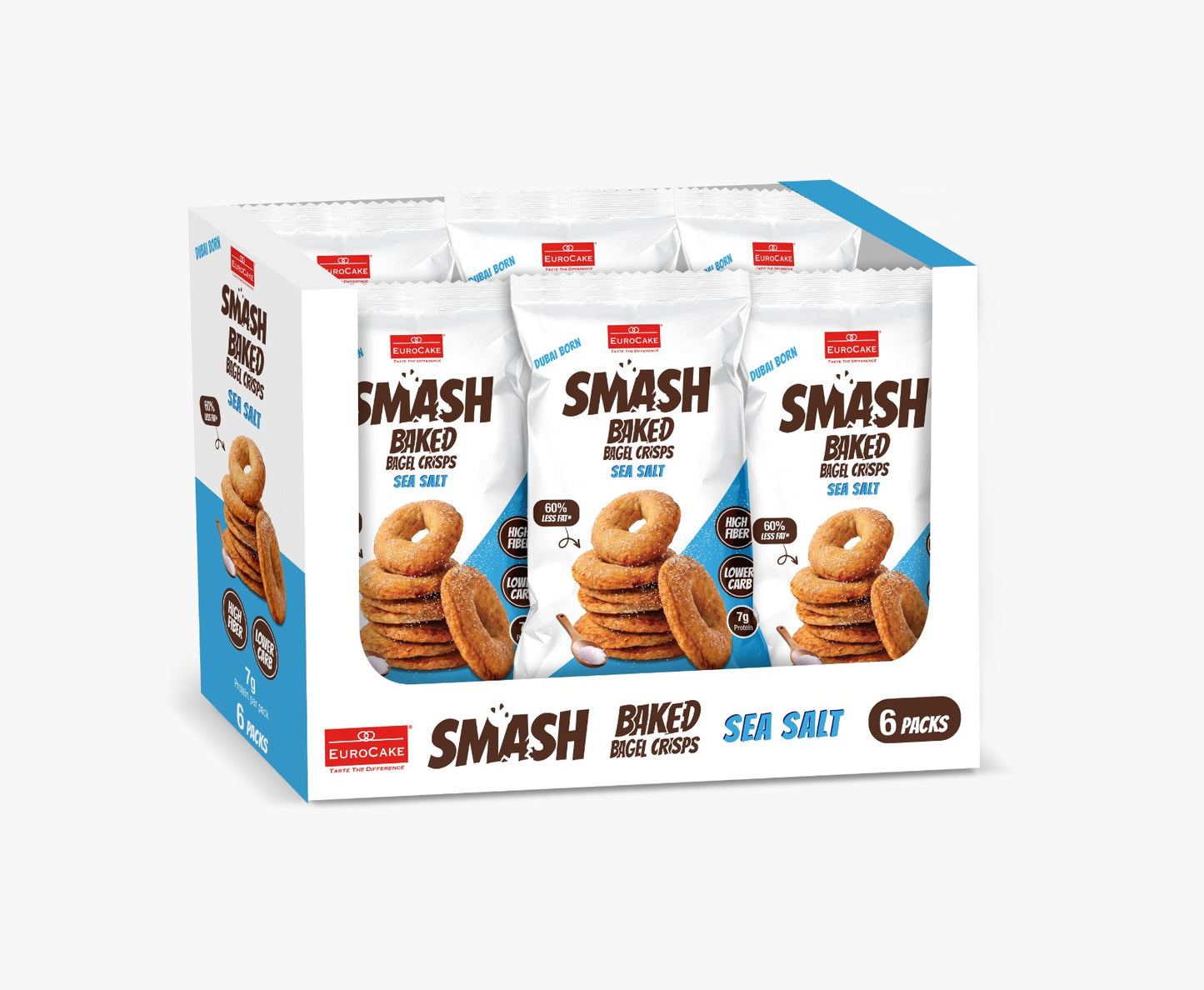 SMASH Baked Bagel Crisps Sea Salt 40g