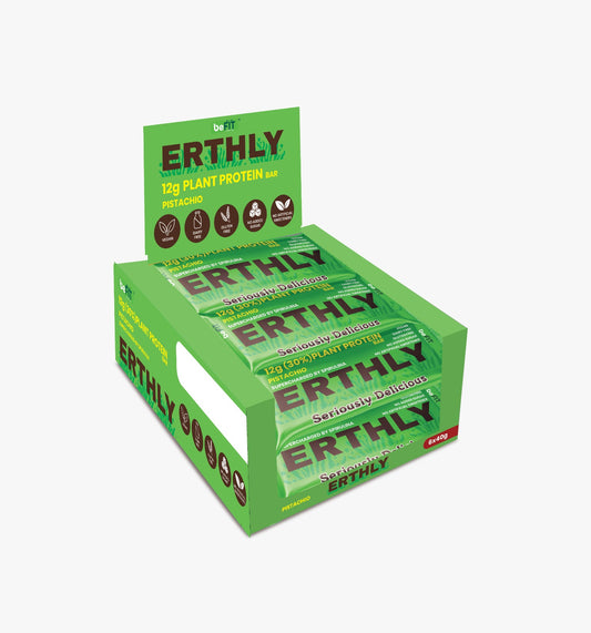 ERTHLY by Befit Pistachio plant protein bar box of 6