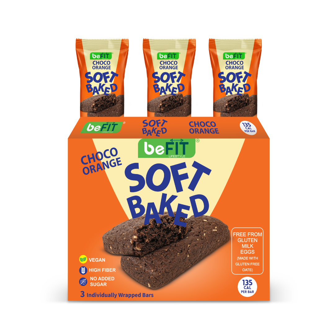 Befit Soft-Baked Bars Choco Orange - 3pcs Box (105gm)