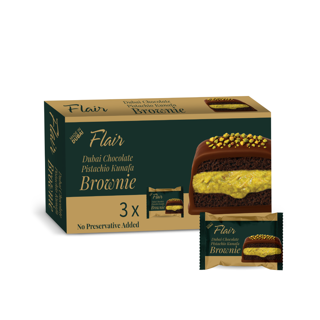 Flair Dubai Chocolate Pistachio Kunafa Brownie - 50gm