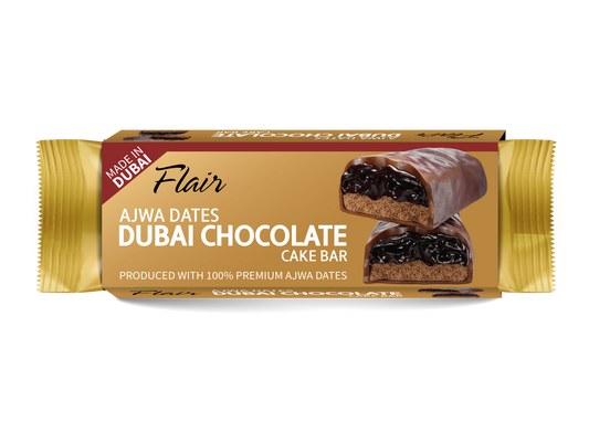 Flair Dubai Ajwa Dates Chocolate Cake Bar - 55g