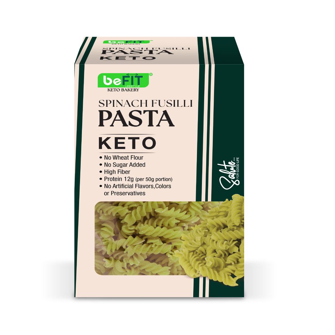Befit Keto Pasta Duo — Macaroni + Spinach Fusilli (2 x 200gm)