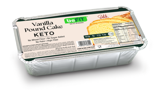 BeFit Keto Vanilla Pound Cake | No Sugar Added | High Fiber | 350g