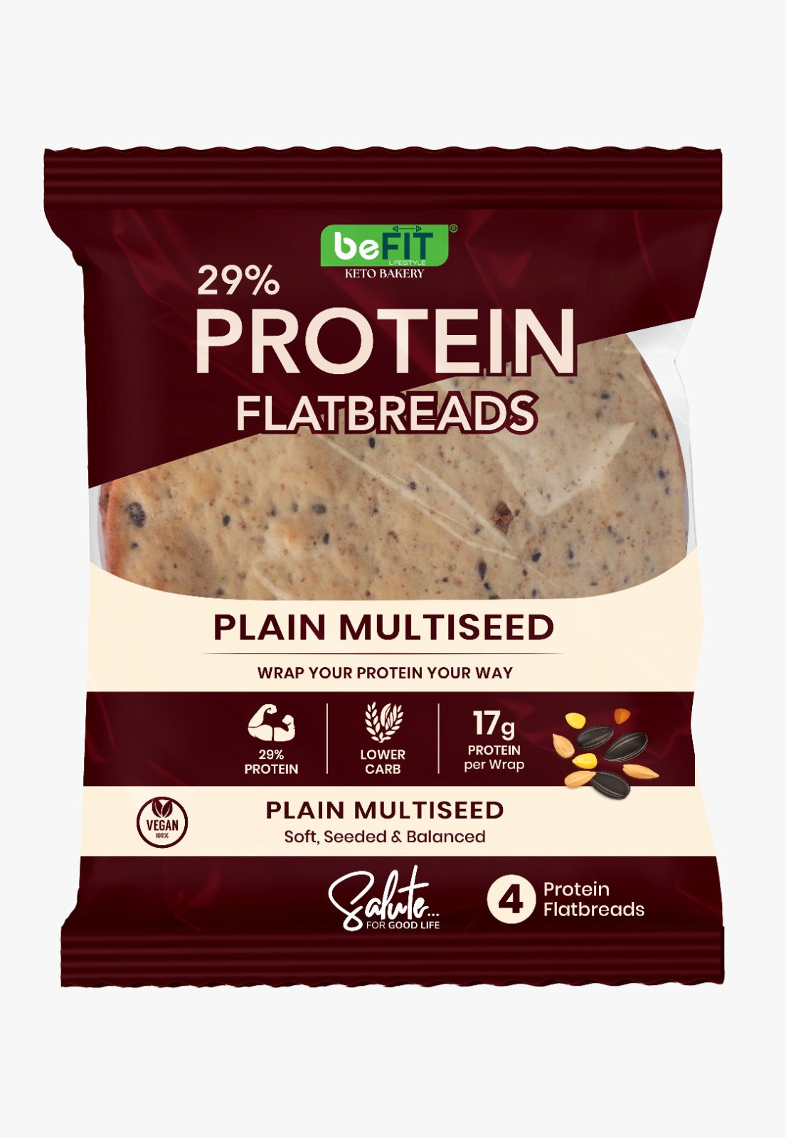 Befit Protein Flatbreads — Herby Classics Mix (2 Flavours, 8 Flatbreads)
