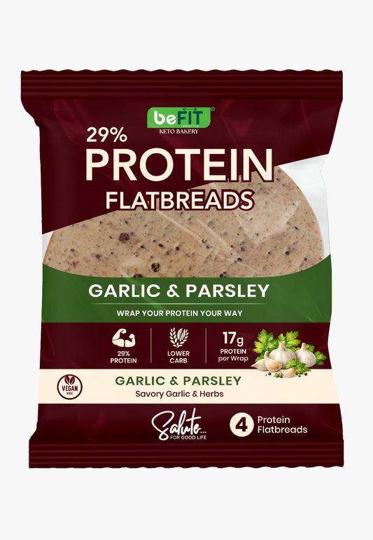Befit Protein Flatbreads Garlic & Parsley (4 Pack)