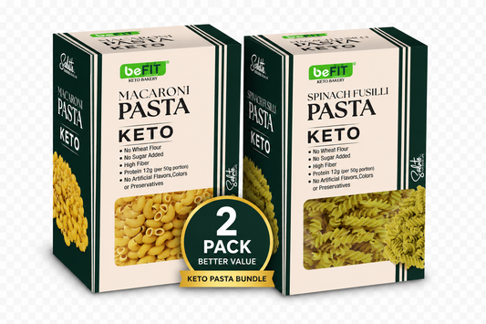 Befit Keto Pasta Duo — Macaroni + Spinach Fusilli (2 x 200gm)