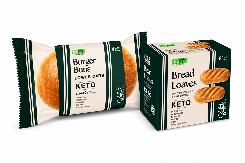 Befit Keto Burger Bun 50gm + Keto Bread Loaves 35gm