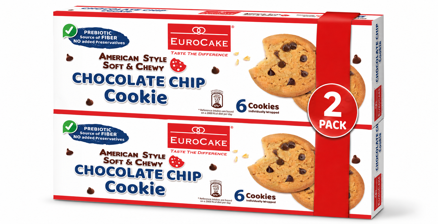 Eurocake Soft and Chewy Chocolate Chip Cookie 6pc Box