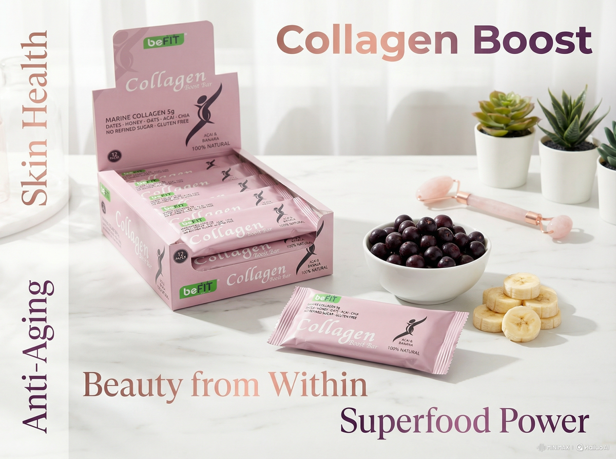 Befit Collagen Bar Acai & Banana - 12pcs Box (540gm)