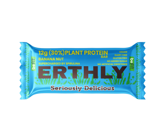 ERTHLY by Befit Banana Nut plant protein bar 40g single pack