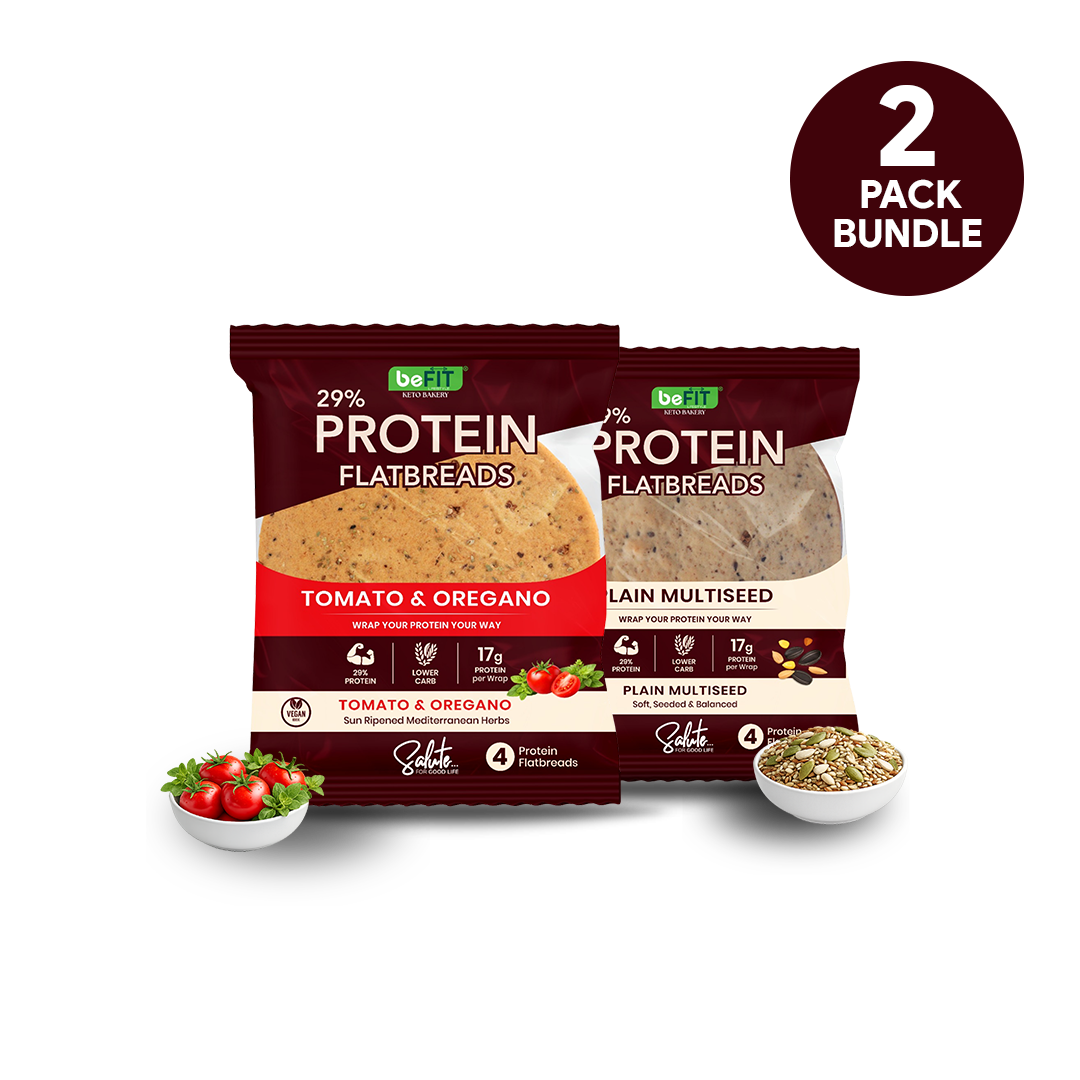 Befit Protein Flatbreads — Herby Classics Mix (2 Flavours, 8 Flatbreads)