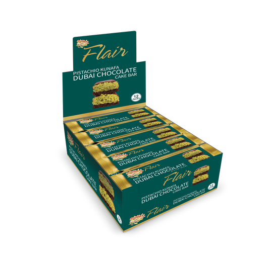 Flair Dubai Pistachio Kunafa Chocolate Cake Bar - 55gm