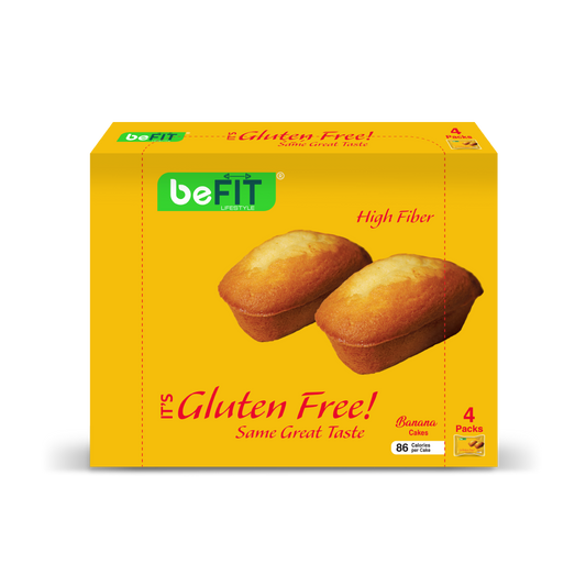 Befit Gluten-Free Cake Banana - 4pcs Box (184gm)