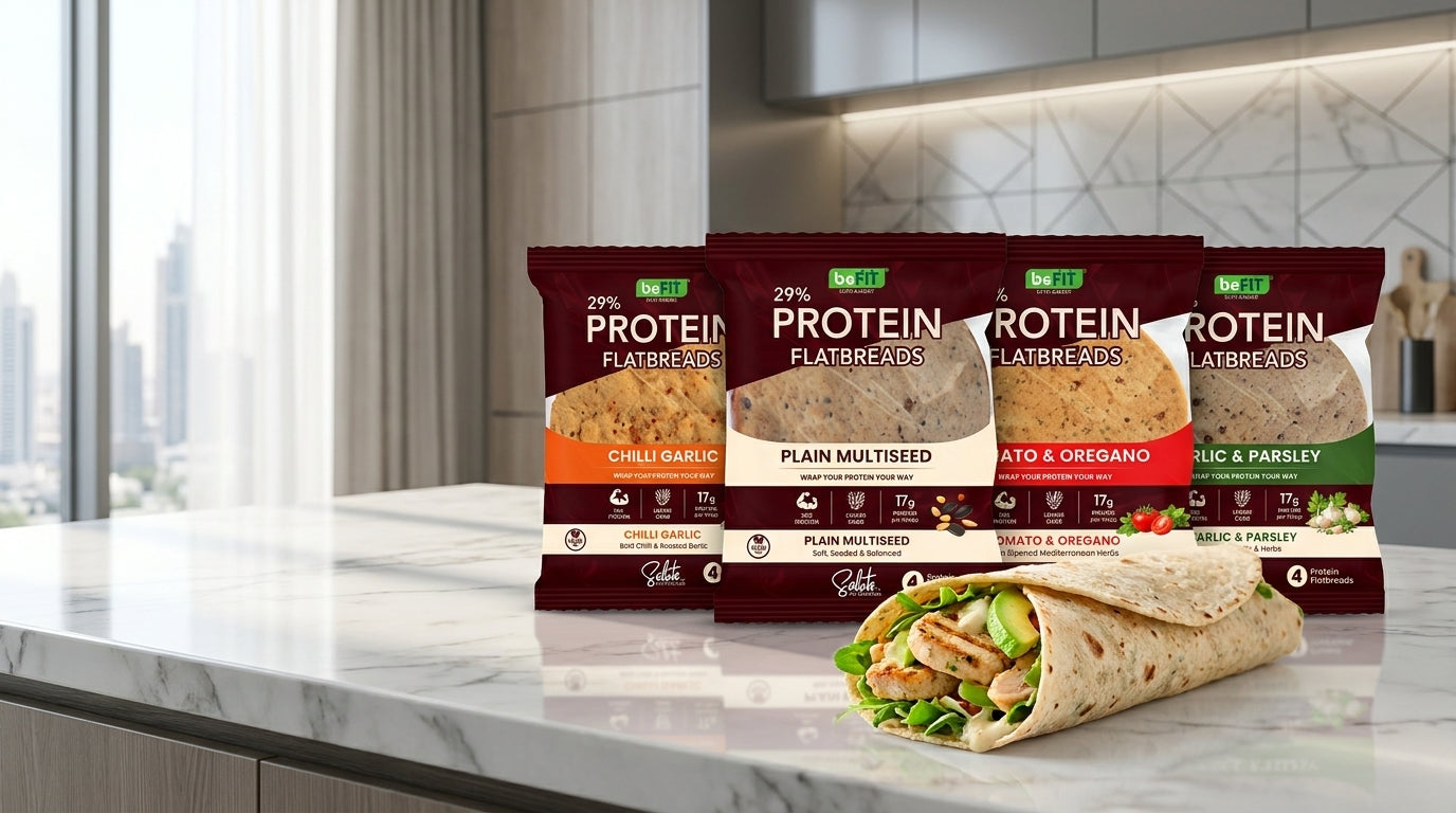 Befit Protein Flatbreads — Herby Classics Mix (2 Flavours, 8 Flatbreads)