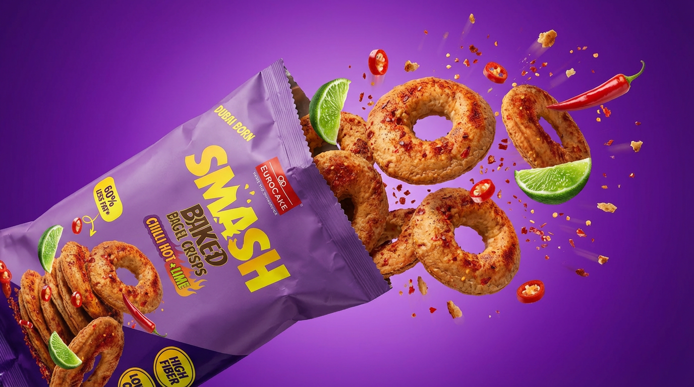 SMASH Baked Bagel Crisps Chilli Hot + Lime 40g