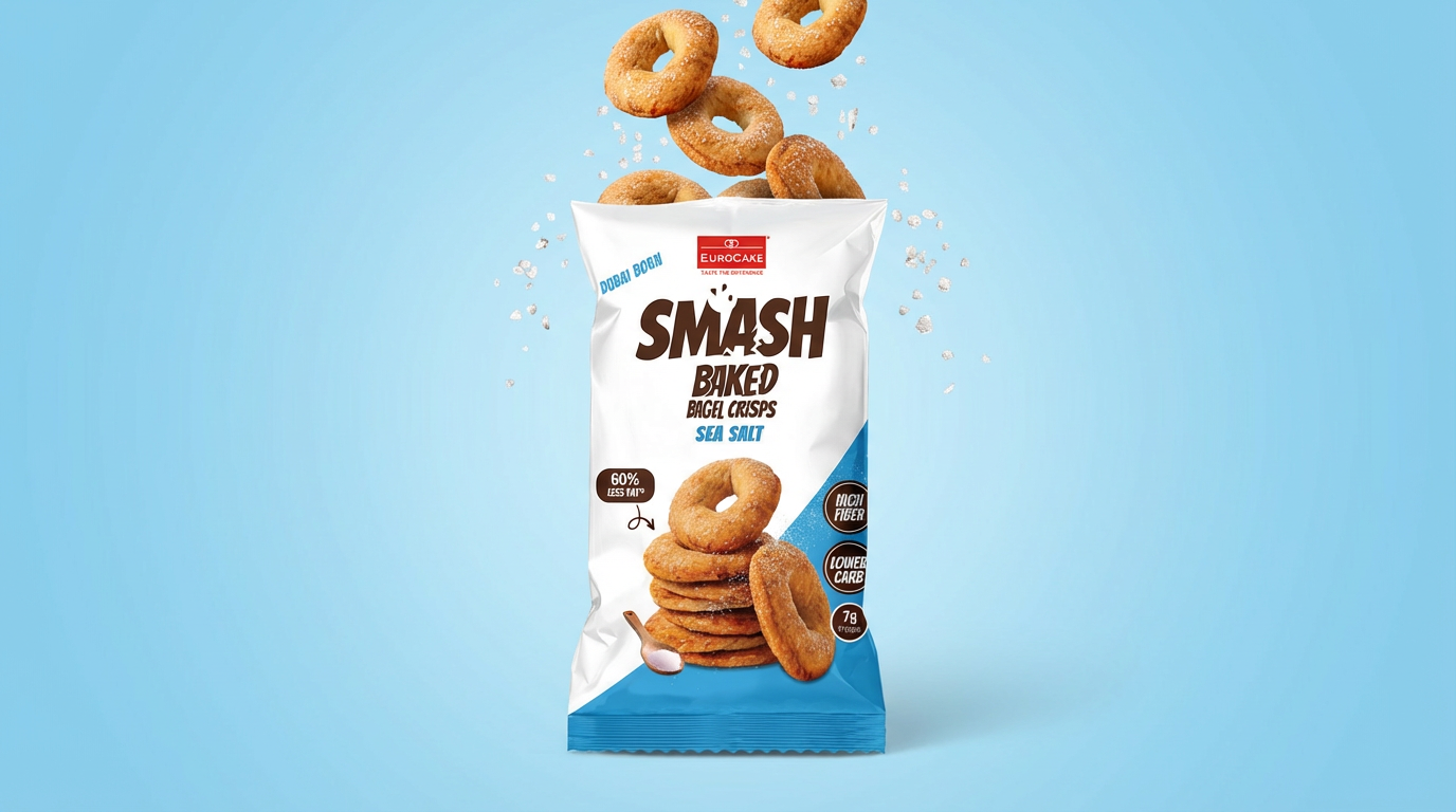 SMASH Baked Bagel Crisps Sea Salt 40g
