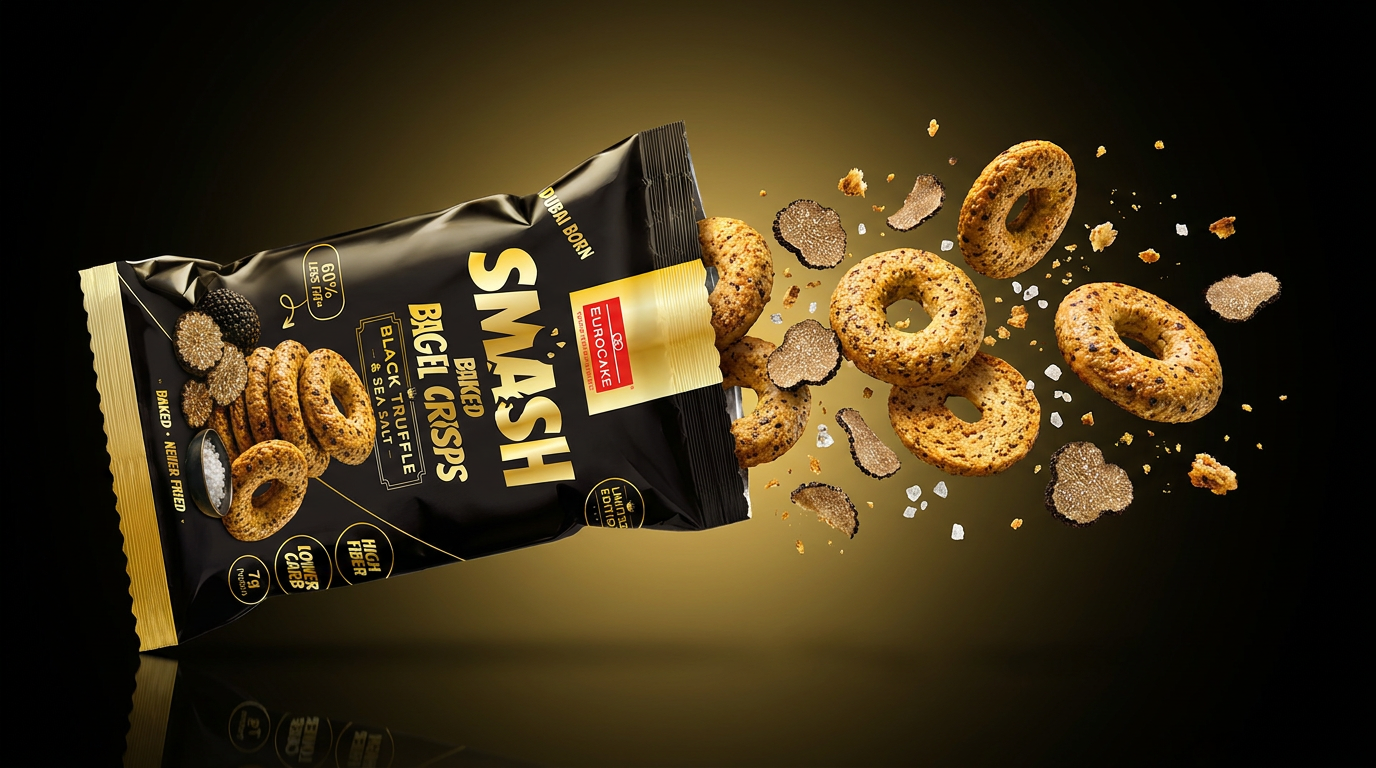 SMASH Baked Bagel Crisps Black Truffle and Sea Salt 40g