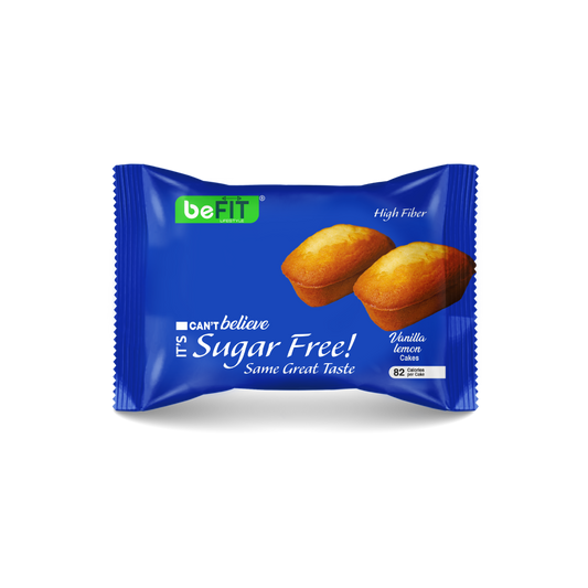 Befit Sugar-Free Cake Vanilla Lemon - 4pcs Box (184gm)