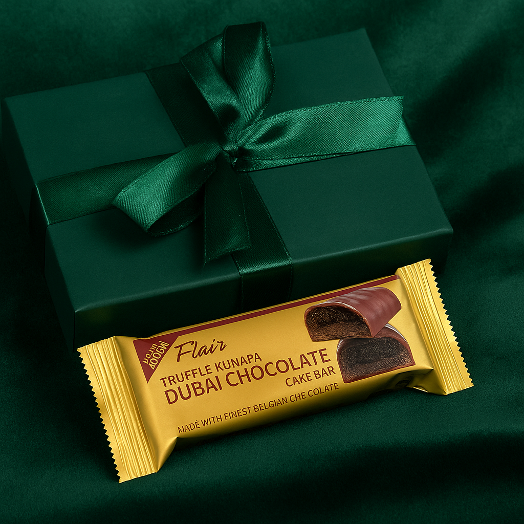 Flair Dubai Ajwa Dates Chocolate Cake Bar - 6pcs Box (165gm)