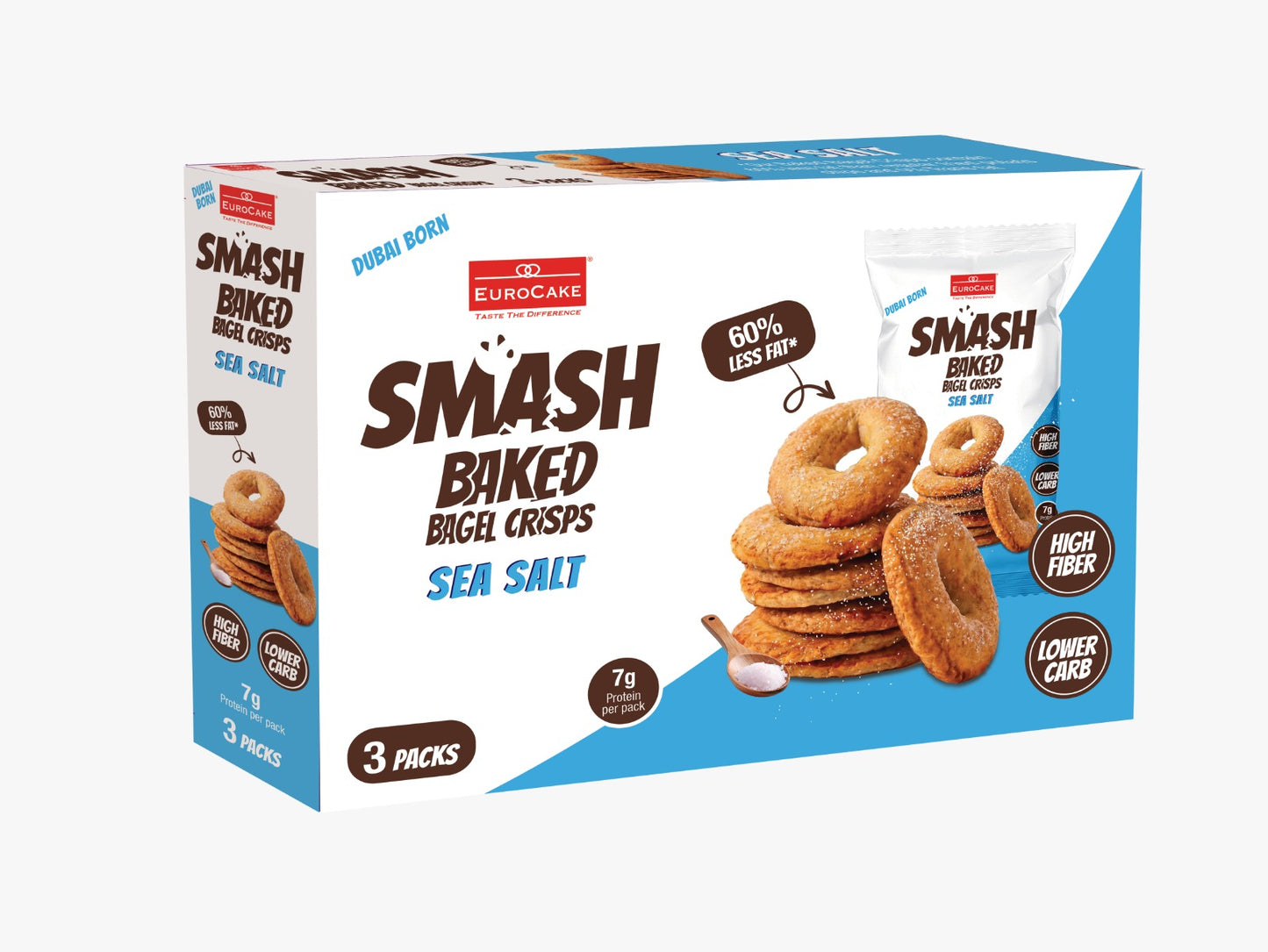 SMASH Baked Bagel Crisps Sea Salt 40g