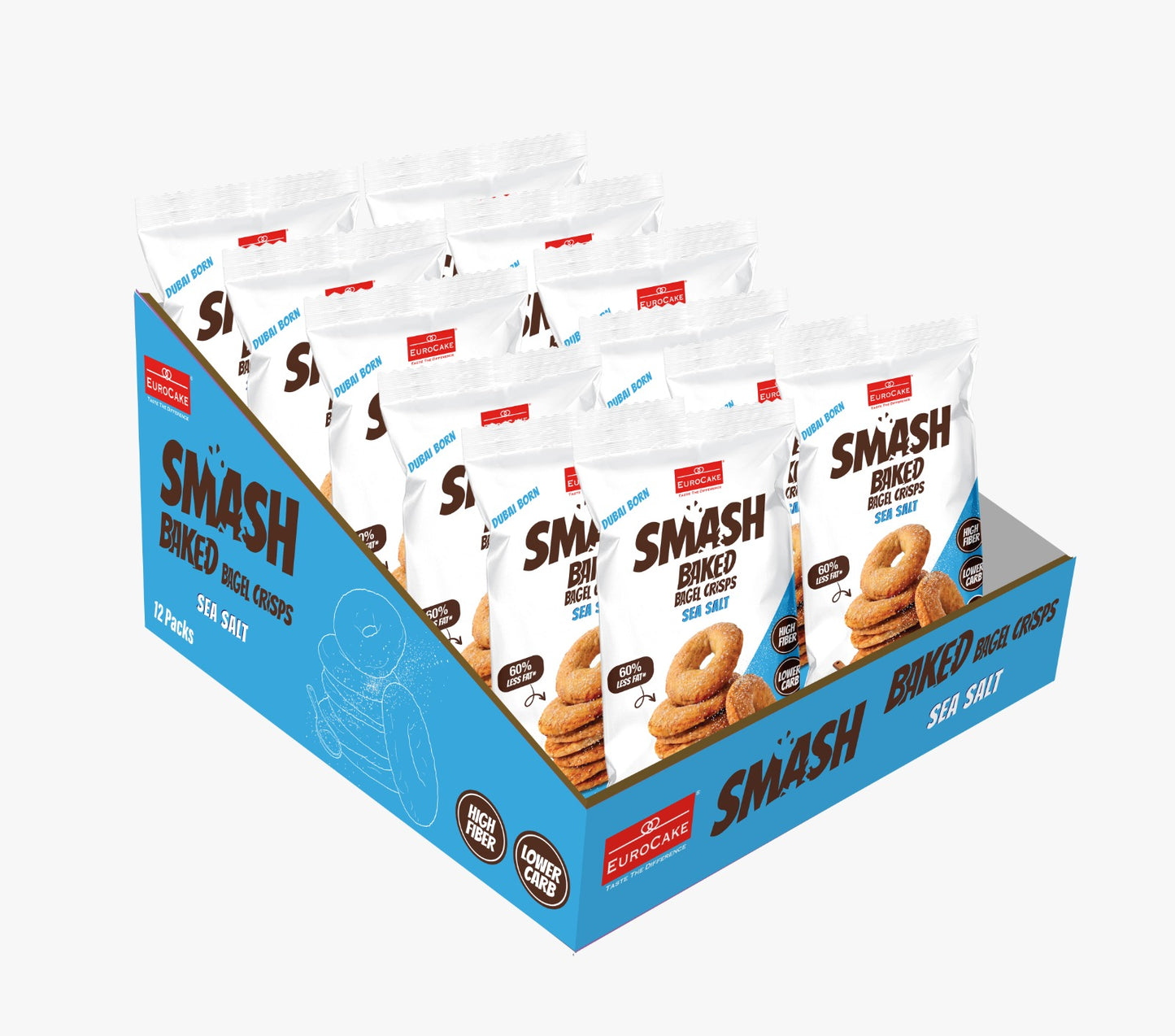 SMASH Baked Bagel Crisps Sea Salt 40g