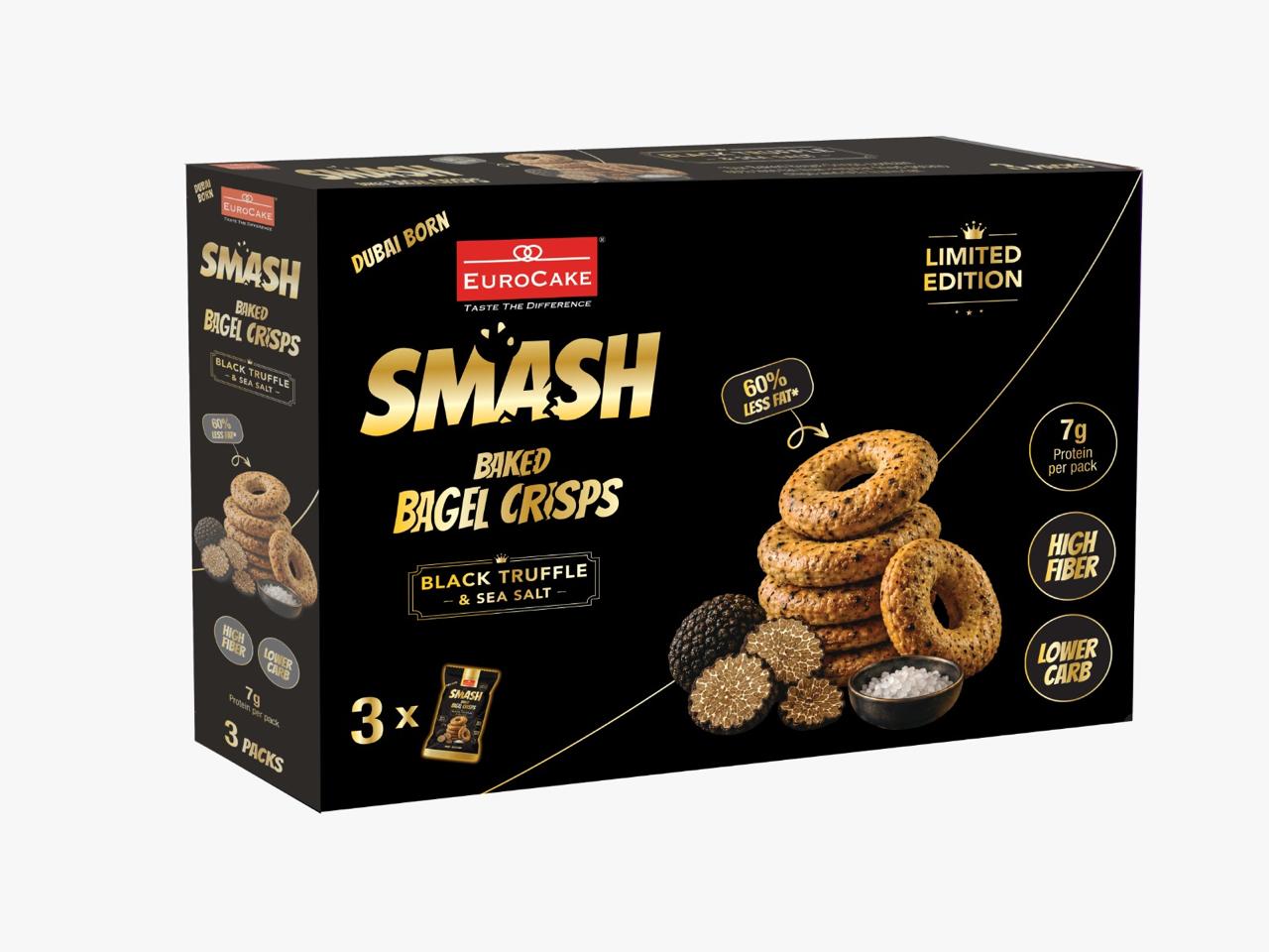 SMASH Baked Bagel Crisps Black Truffle and Sea Salt 40g