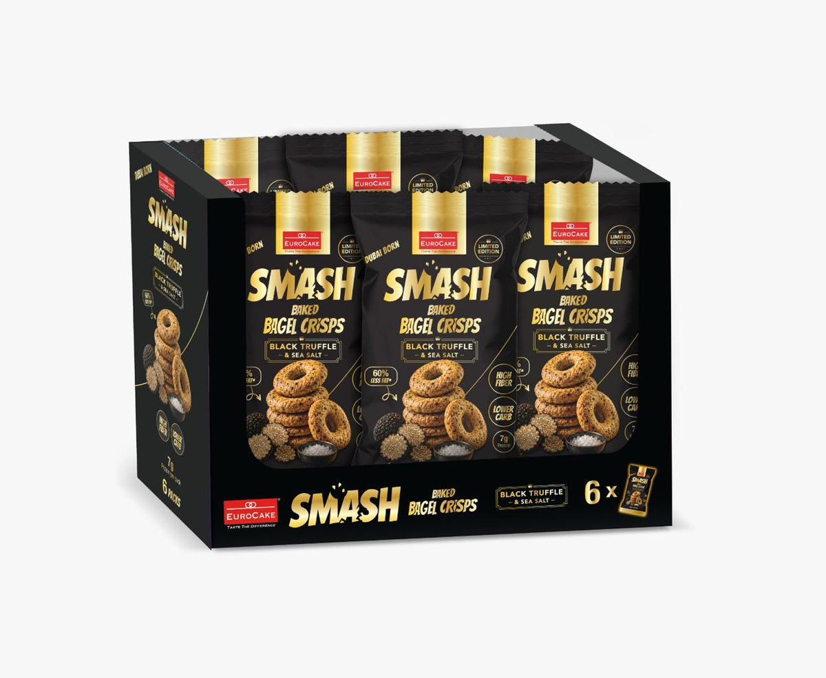 SMASH Baked Bagel Crisps Black Truffle and Sea Salt 40g