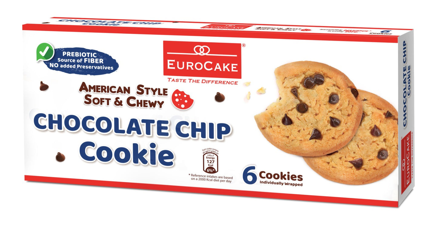 Eurocake Soft and Chewy Chocolate Chip Cookie 6pc Box