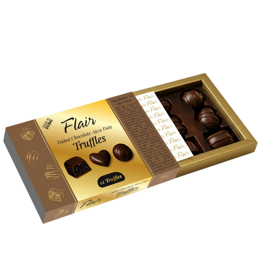 Flair Dubai Chocolate Ajwa Dates Truffles Gift Box