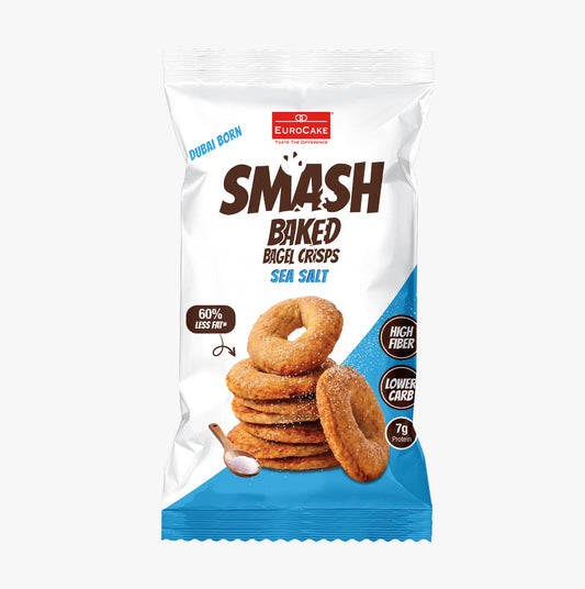 SMASH Baked Bagel Crisps Sea Salt 40g pack