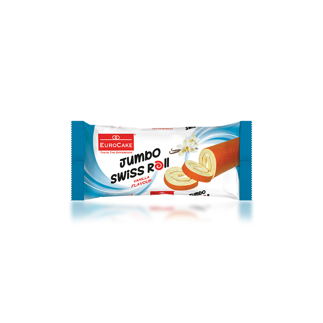 Eurocake Jumbo Swiss Roll Vanilla 24pc Tray